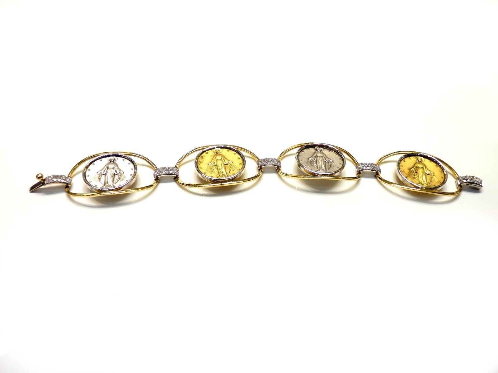 Madonna bracelet diamonds/brilliant 1.20ct 750 18K two-tone gold length 19.5cm