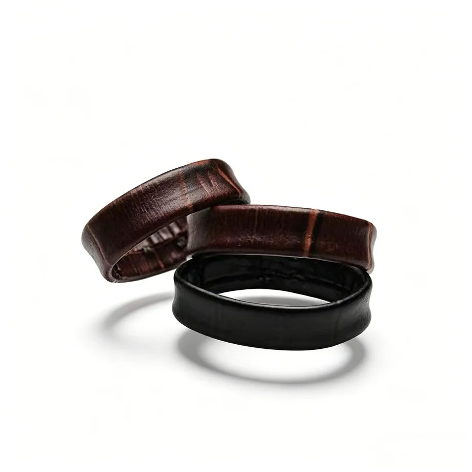 2PCS EYW Grain Leather Watch Strap Holder Loops Univeral Watch Band Ring 10-22mm