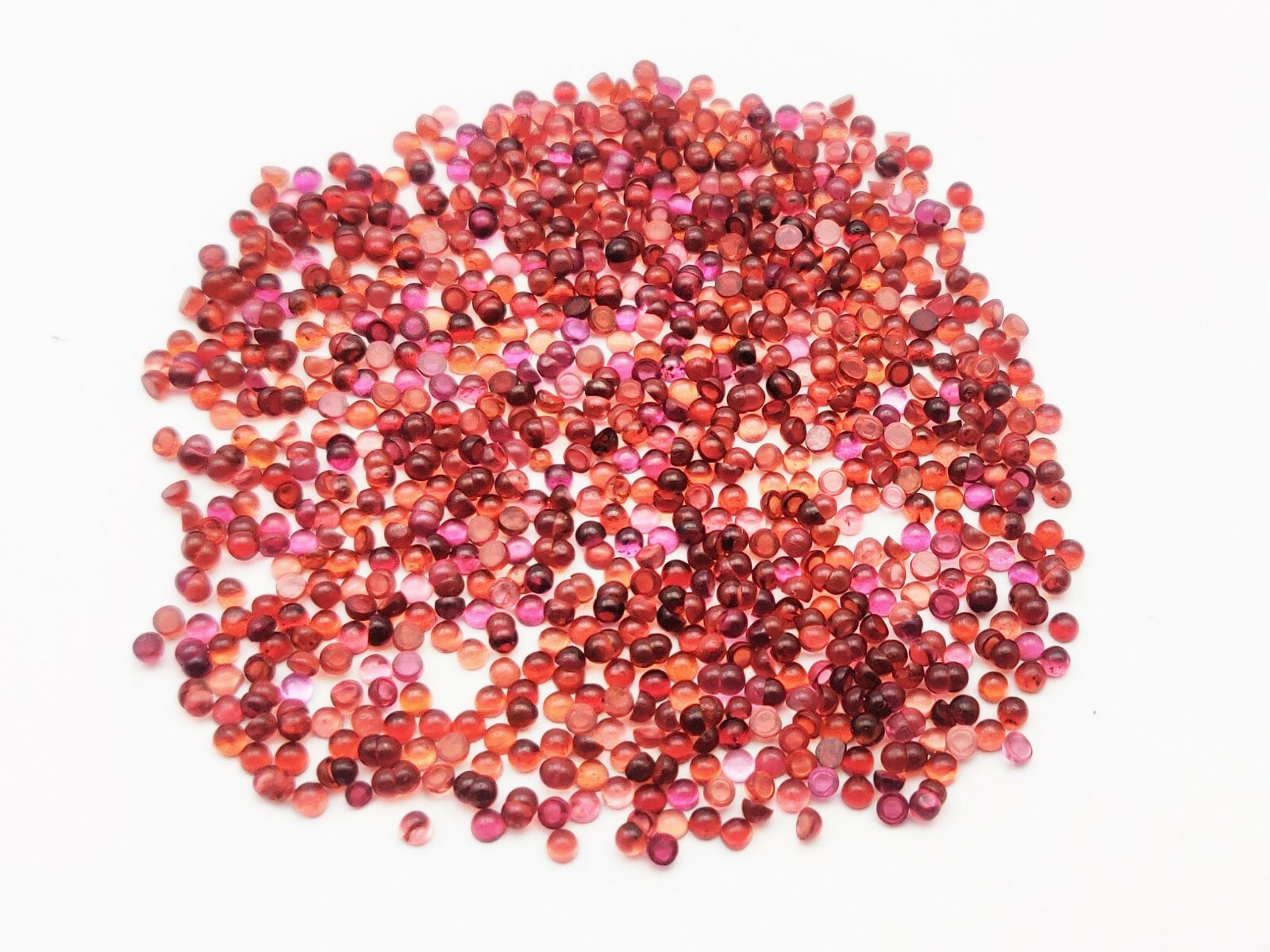 Natural Garnet Round Cabochon Loose Gemstone Lot 100 Pcs 2.50 MM