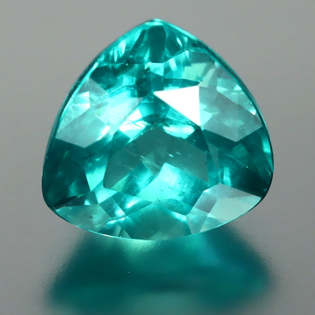 1.12 ct Astonishing Trillion(6.46 x 6.40 mm)Brazil Paraiba Blue Apatite Gemstone