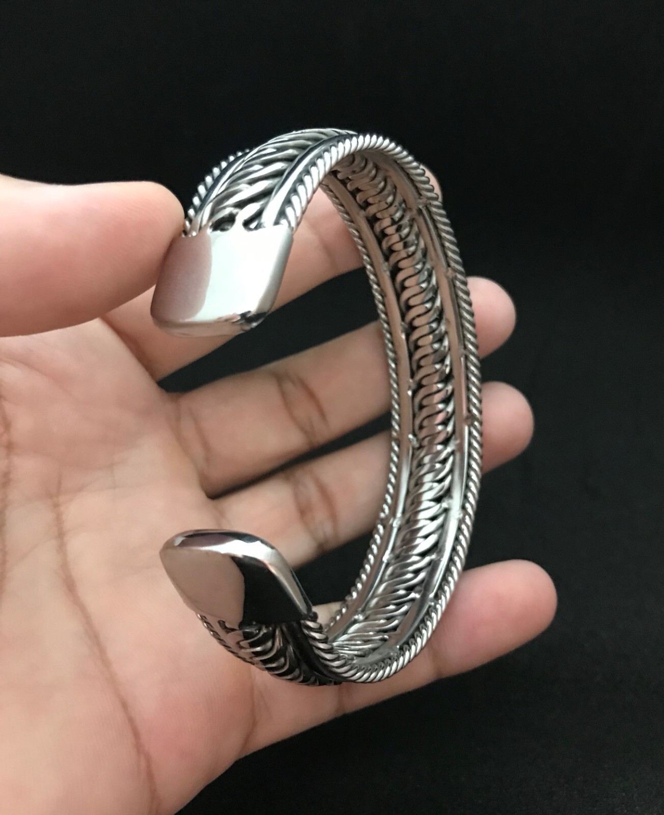 Bracelets Bangle Handmade Stainless Steel welding wire Silver Color #14