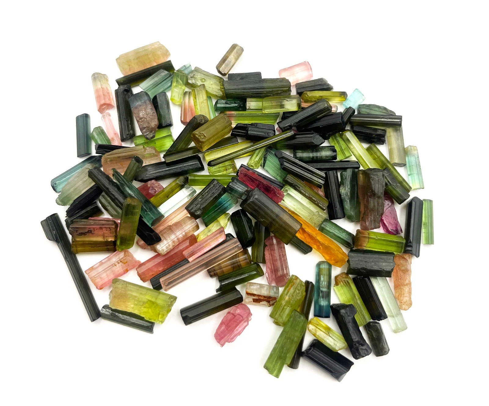 Natural Multi Tourmaline Pencil Rough Loose Gemstone Lot 100 CT