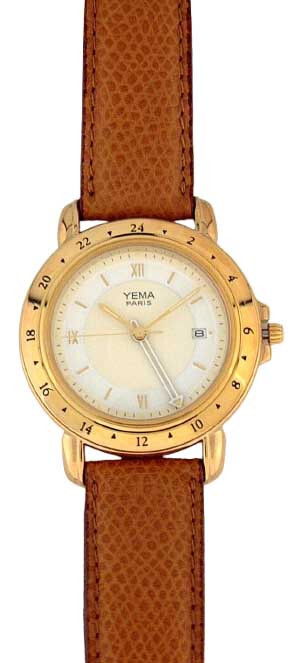 YEMA PARIS ZMZW23(B) – 50TH ANNIVERSARY 24-HR 4-HAND QUARTZ WATCH **NEW**RARE**