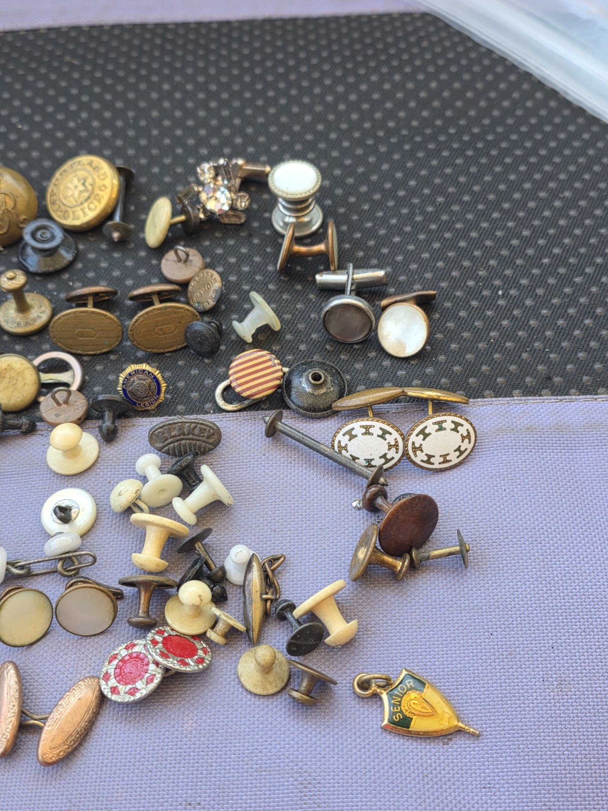 Vintage Victorian,Nouveau Cufflinks & Buttons Lot Pre Owned Condition D3