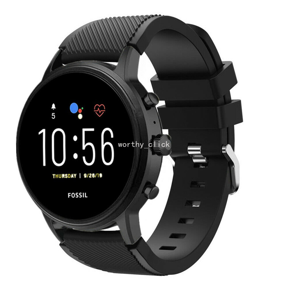 Fossil Gen 5 / Men’s Gen 6 5E Watch Band 22mm Rugged Silicone Sport Watch Strap