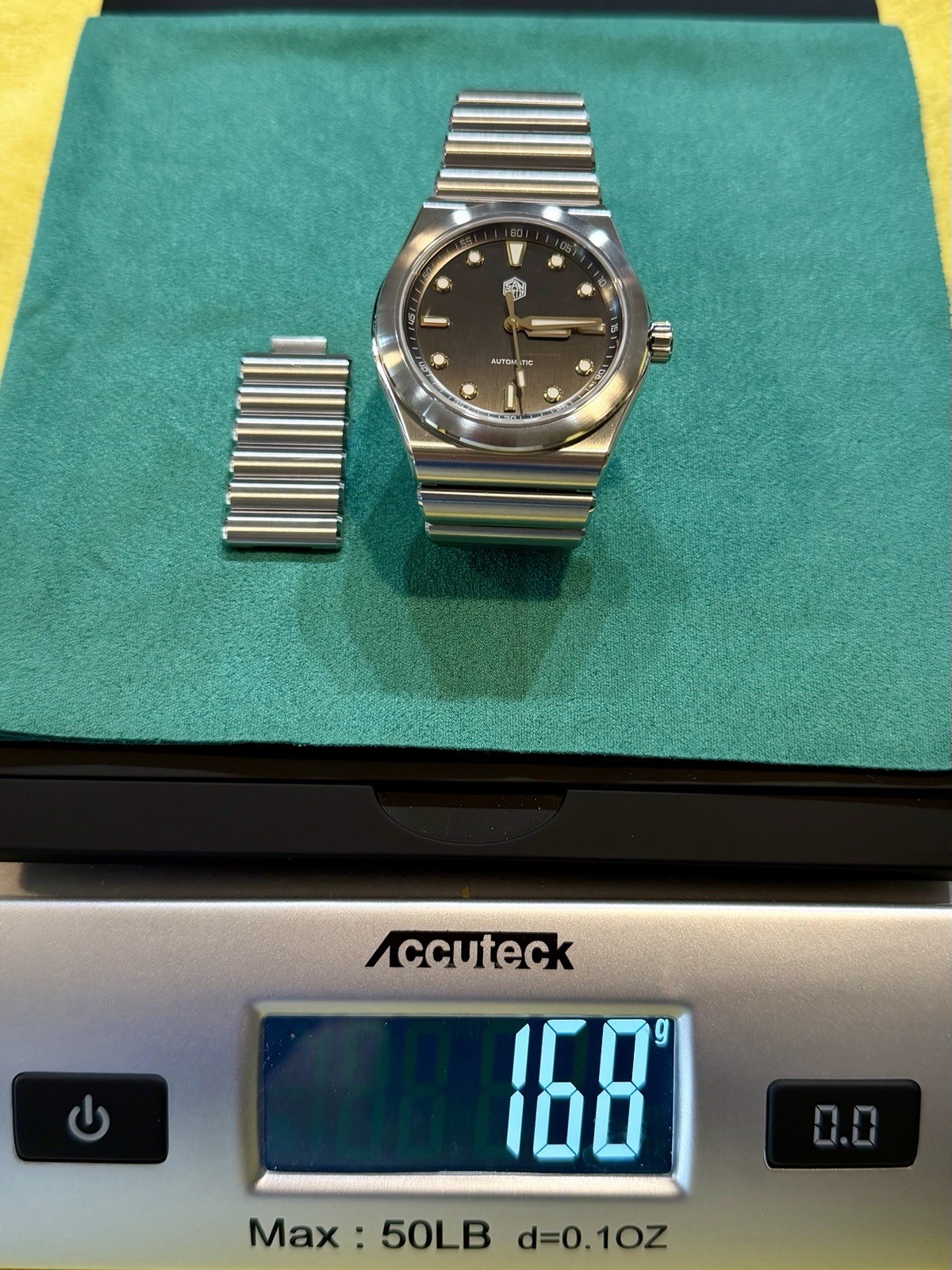 San Martin SN0149-G Miyota 90S5 Hi-Beat Gunmetal Brushed Dial Sapphire-MINT