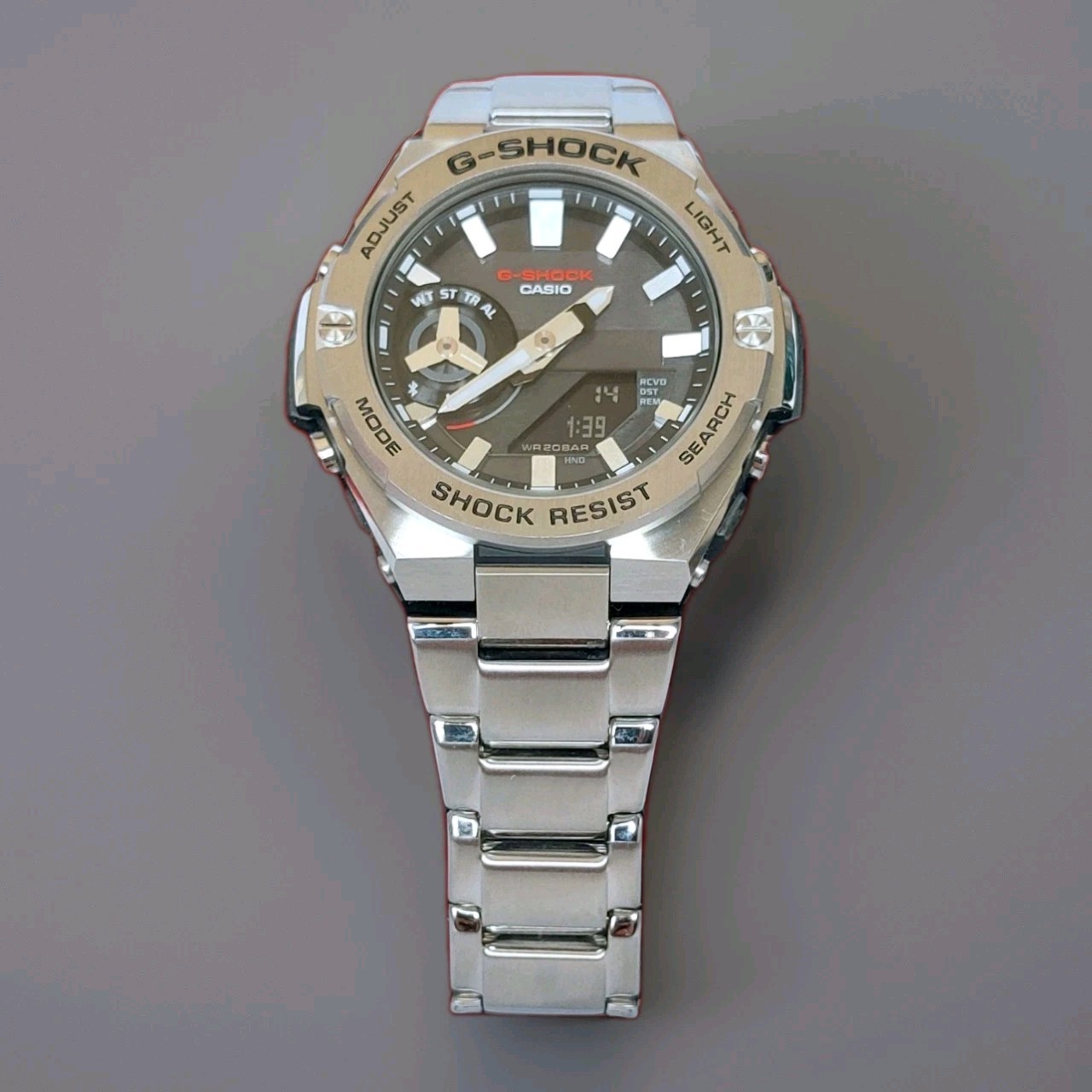 G-Shock G-Steel Carbon Stainless Steel Solar Bluetooth Watch GST-B500D-1A $799