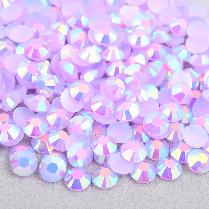 Jelly Rhinestones AB 4MM/SS16 QTY 1000-5000 Resin Flatback Round Bling NON HOTFX