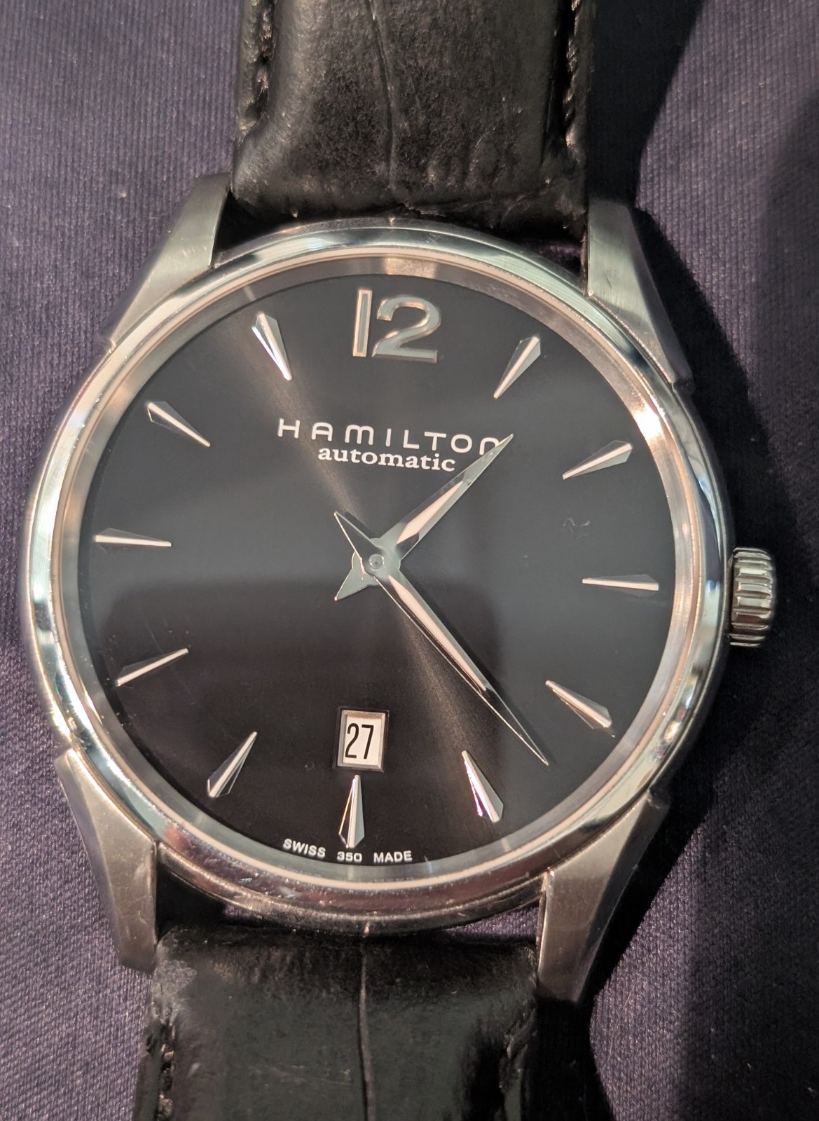 Hamilton Jazzmaster Slim Automatic Black Dial H386150 ETA 2892 – NEEDS SERVICE