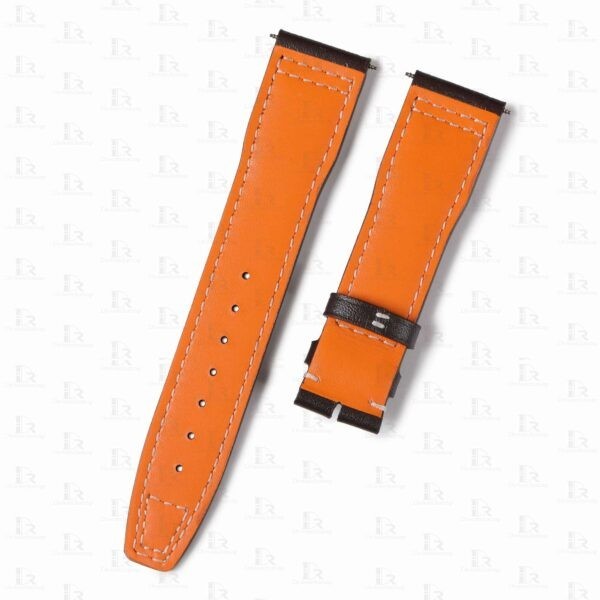 Handmade calfskin Santoni leather watch strap for IWC Pilot Spitfire