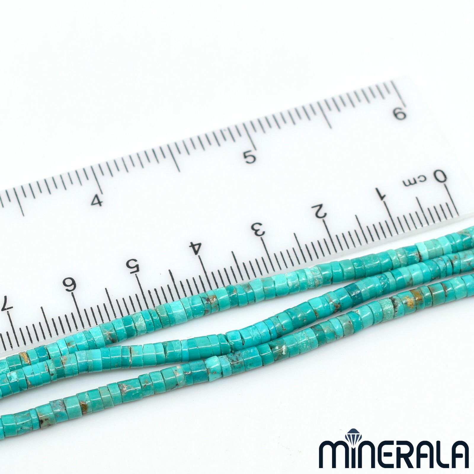 NATURAL TURQUOISE GEMSTONE HEISHI 3mm-3.5mm BEADS 15.5″ 40cm STRAND WP00171
