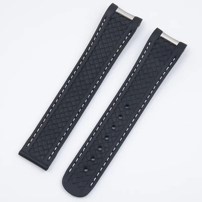 Fit for Omega Seamaster Aqua Terra 150M Worldtimer 43mm FKM Rubber Strap 0 21mm