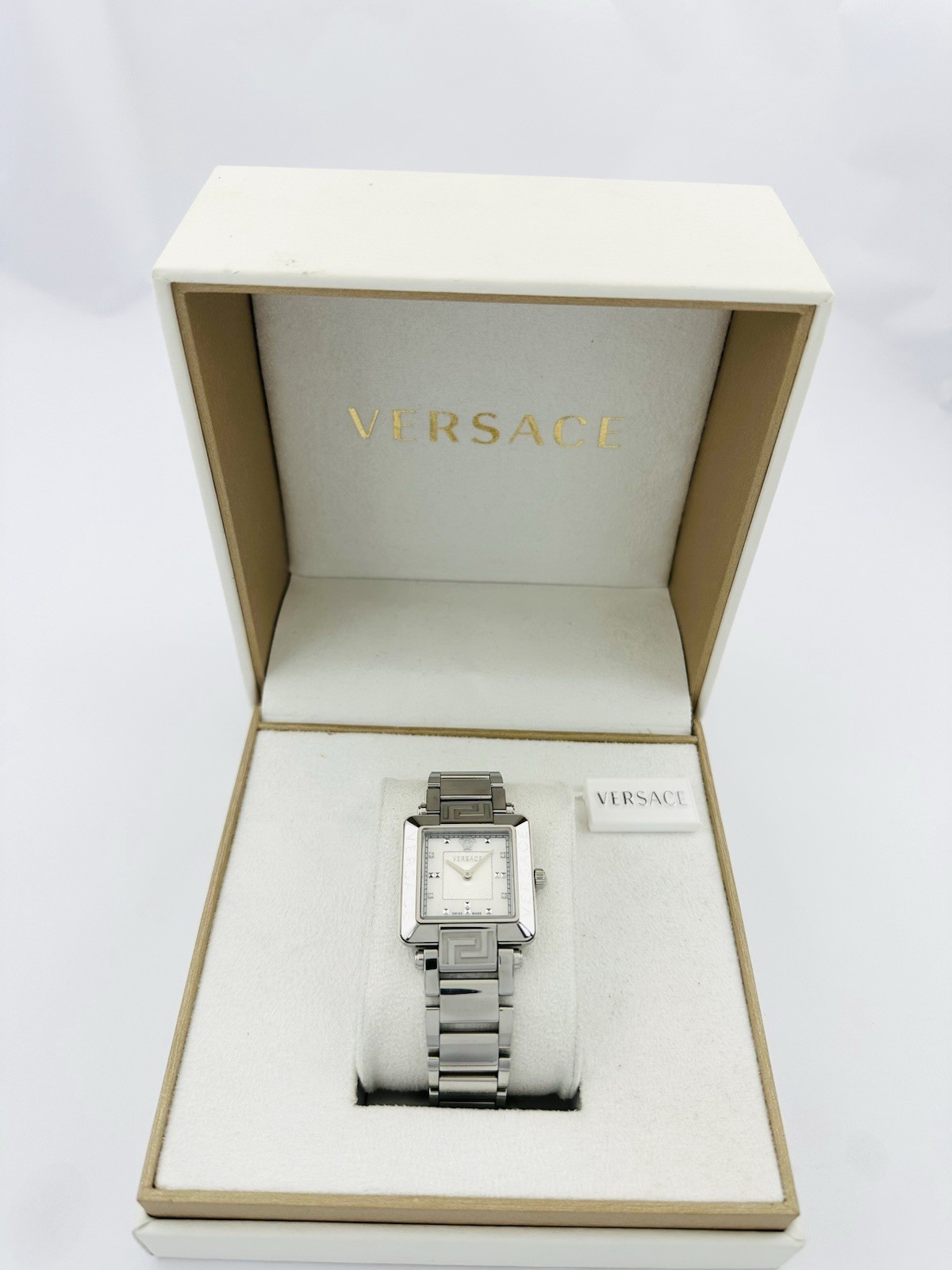 Versace Women’s 88Q99SD497S099 Rêve Carré Diamonds Stainless Steel Watch 88Q