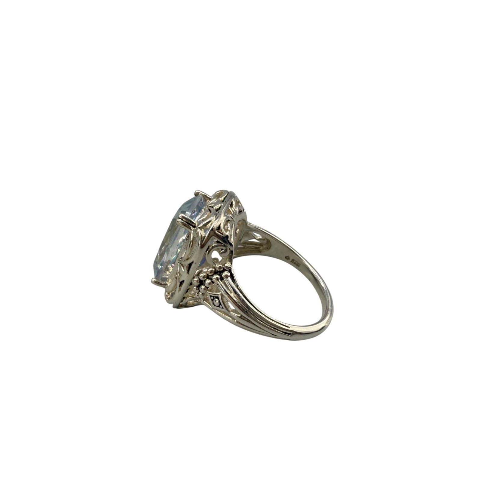 Orvieto Odyssey Sterling Silver 10.00 Ct TGW Cassiopeia Quartz Ring Size 10