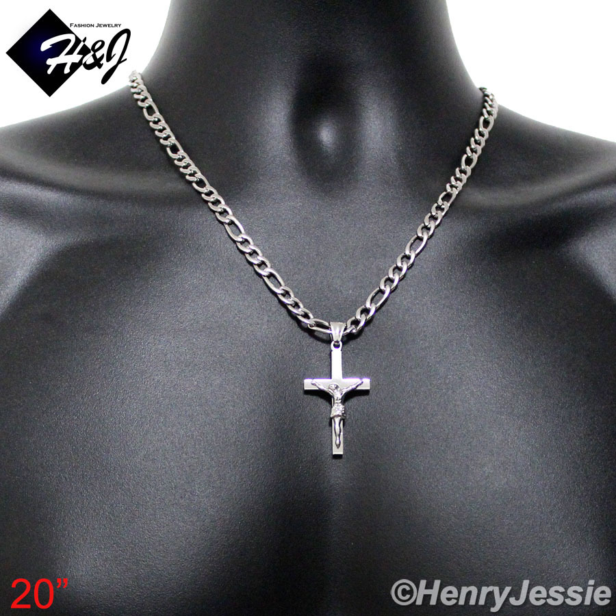 18-36″Stainless Steel 5mm Silver Figaro Link Chain Necklace Bracelet Pendant*P62