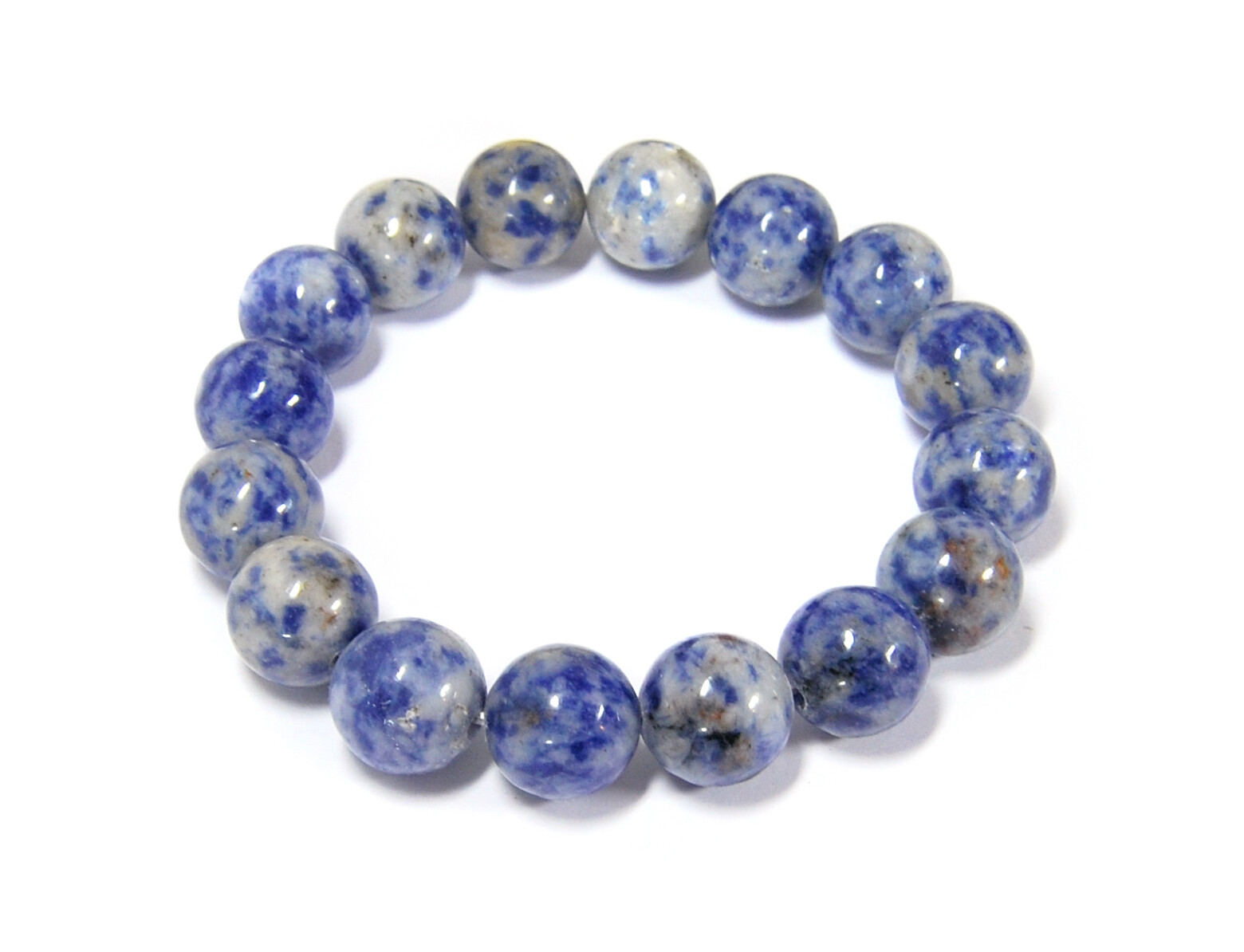 Armband aus dem Edelstein Dumortierit in Kugelform Ø-12 mm