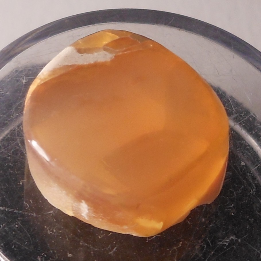 11ct Orange Mexican Fire Opal Cab 15.8mm x 14.2mm x 7.4mm