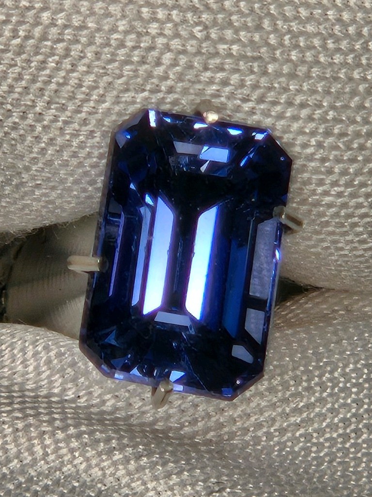 2.80ct Synthetic Blue Spinel Emerald Cut Cobalt Blue Lab-Created Loose Gem
