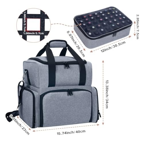 Nail Polish Organizer Case Hold 80 Bottles (15ml-0.5 fl.oz),Grey | Large Grey05