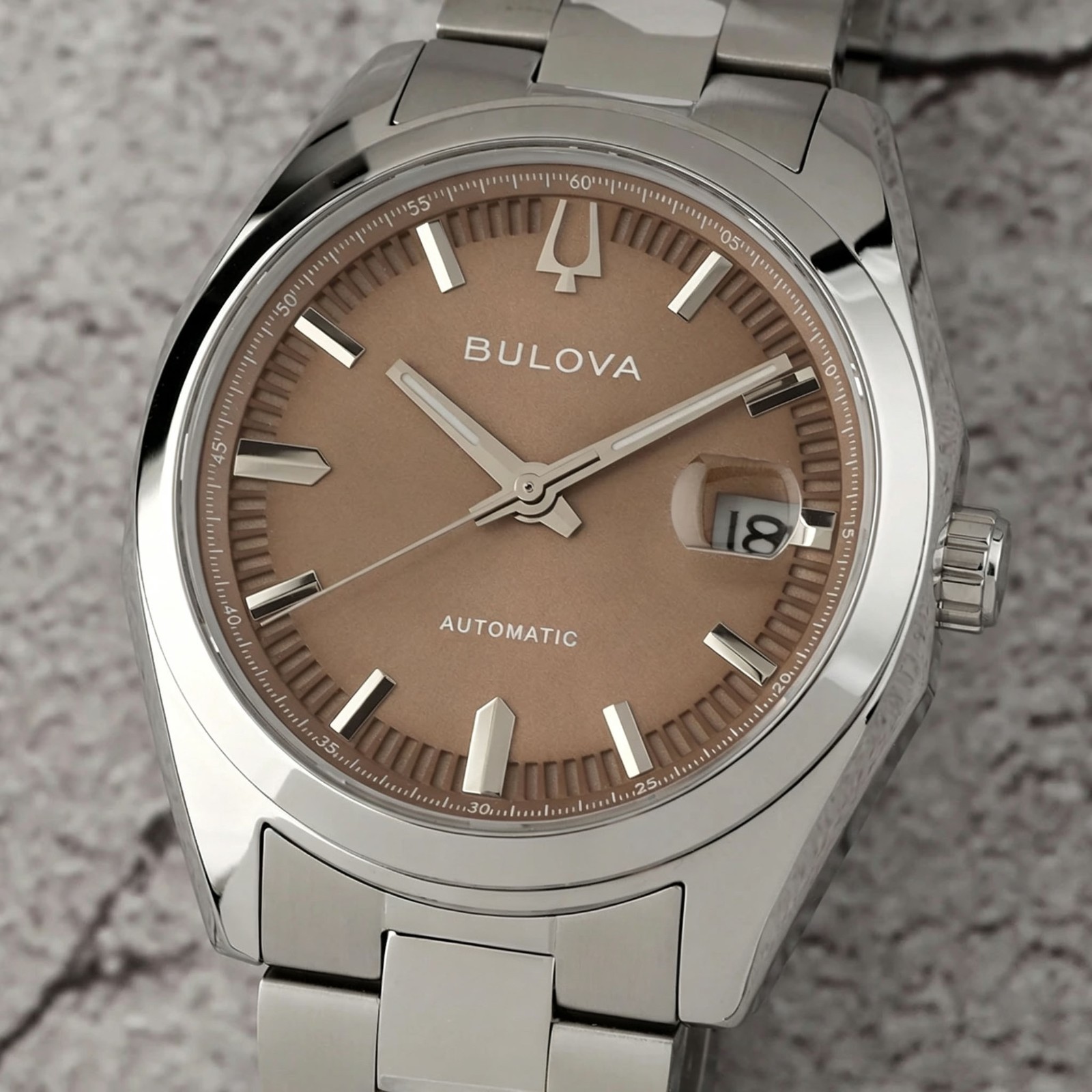 Bulova Surveyor Automatic Classic 96B470 Brown Dial Men’s Watch 39mm