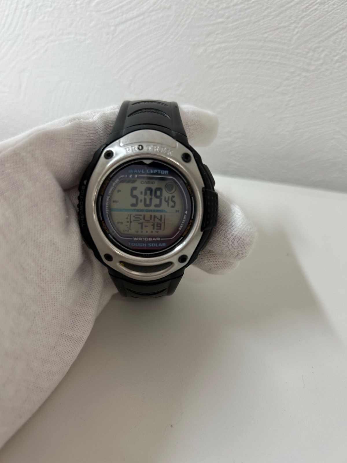 CASIO PRO TREK PRW 200J Radio Solar Tough Solar Wristwatch Working Condition fro
