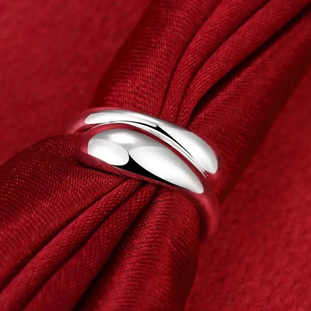 925 Sterling Silver Water Drop Ring for Women Elegant Wedding Party Jewelry