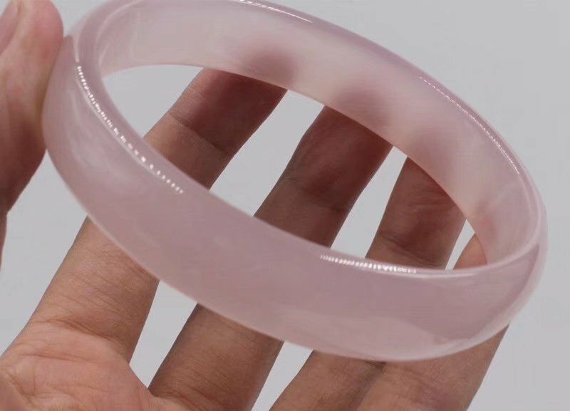 Last One Genuine Natural Purple agate jade bangle bracelet big size 68 mm +box