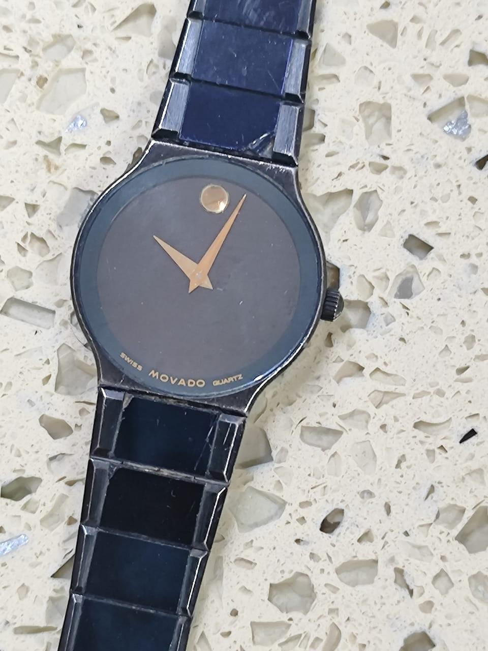 MOVADO MUSEUM WATCH 84-40-881 Cal ETA 210 001 ULTRA THIN BLACK DIAL WORKING