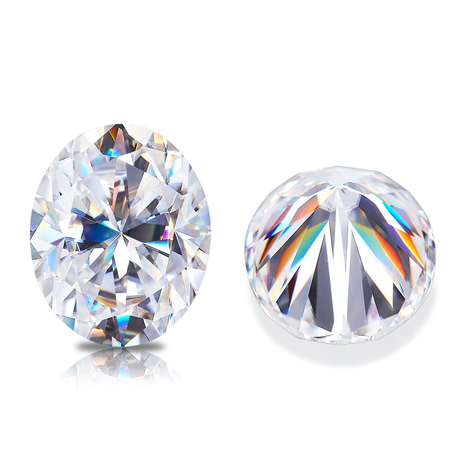 US 1-8ct Excellent Oval Cut D Color Loose Moissanite Stone VVS1 GRA Certificate
