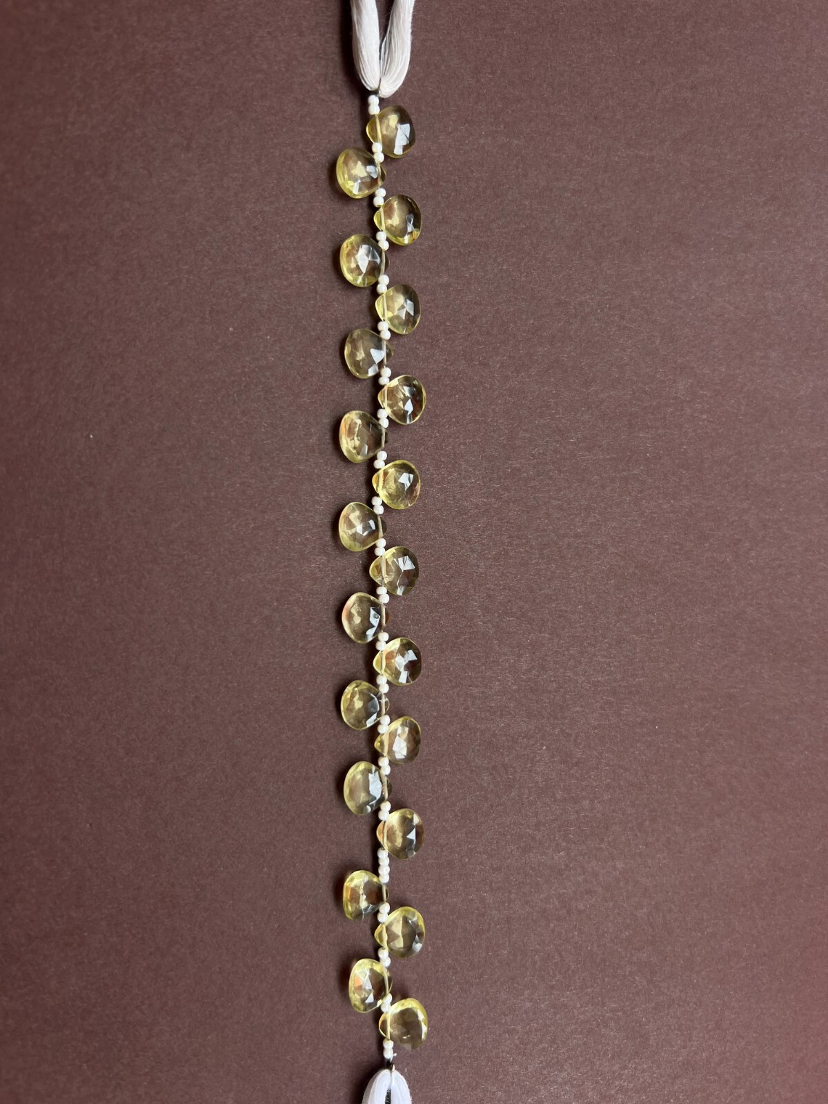 Natural Lemon topaz Faceted Pear Briolette Beads 1Strand 8-9mm Teardrop Gemstone