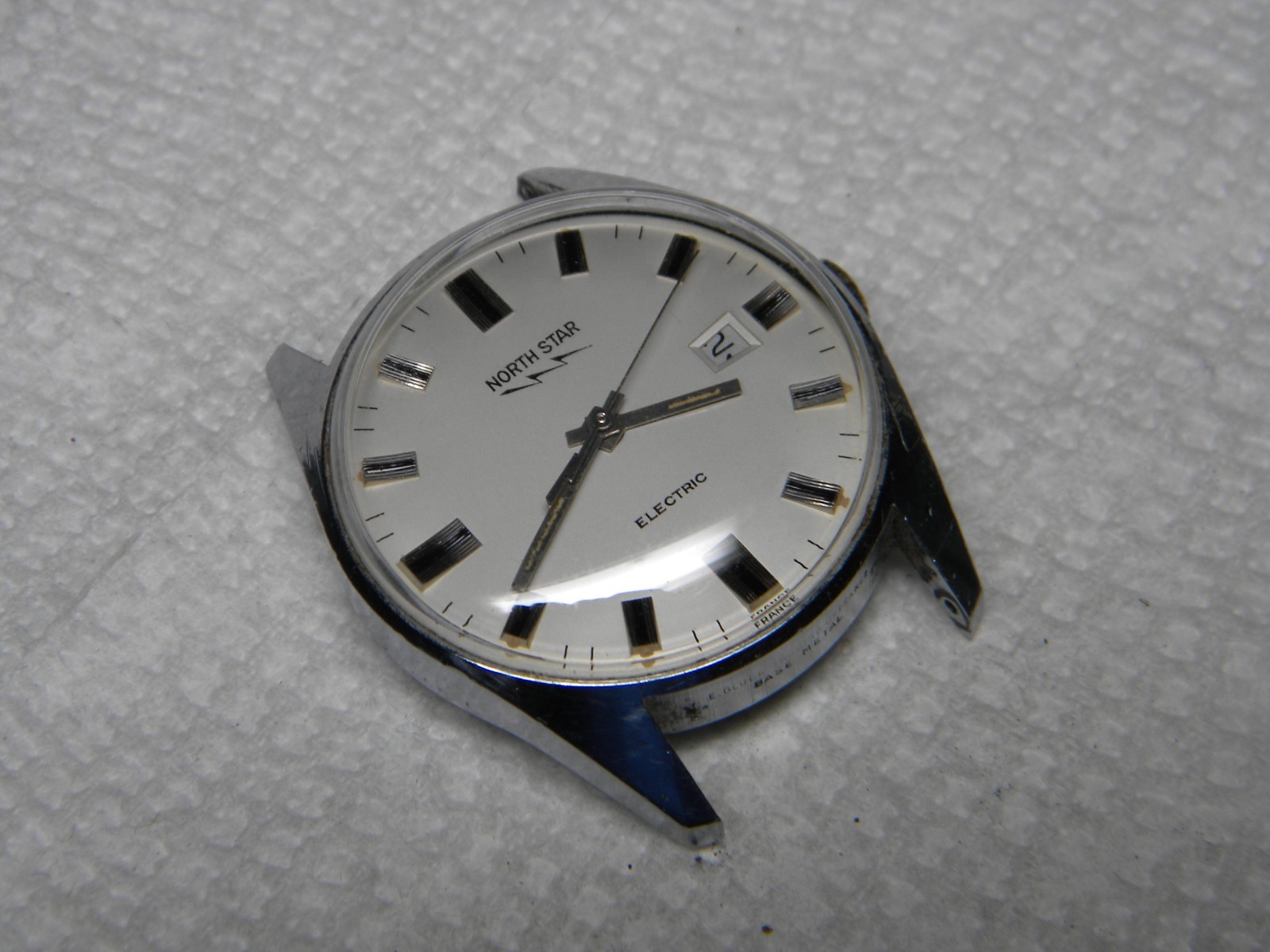 North Star Electric 13 Jewel Wrist Watch by E Gluck & Co France Repair or Parts