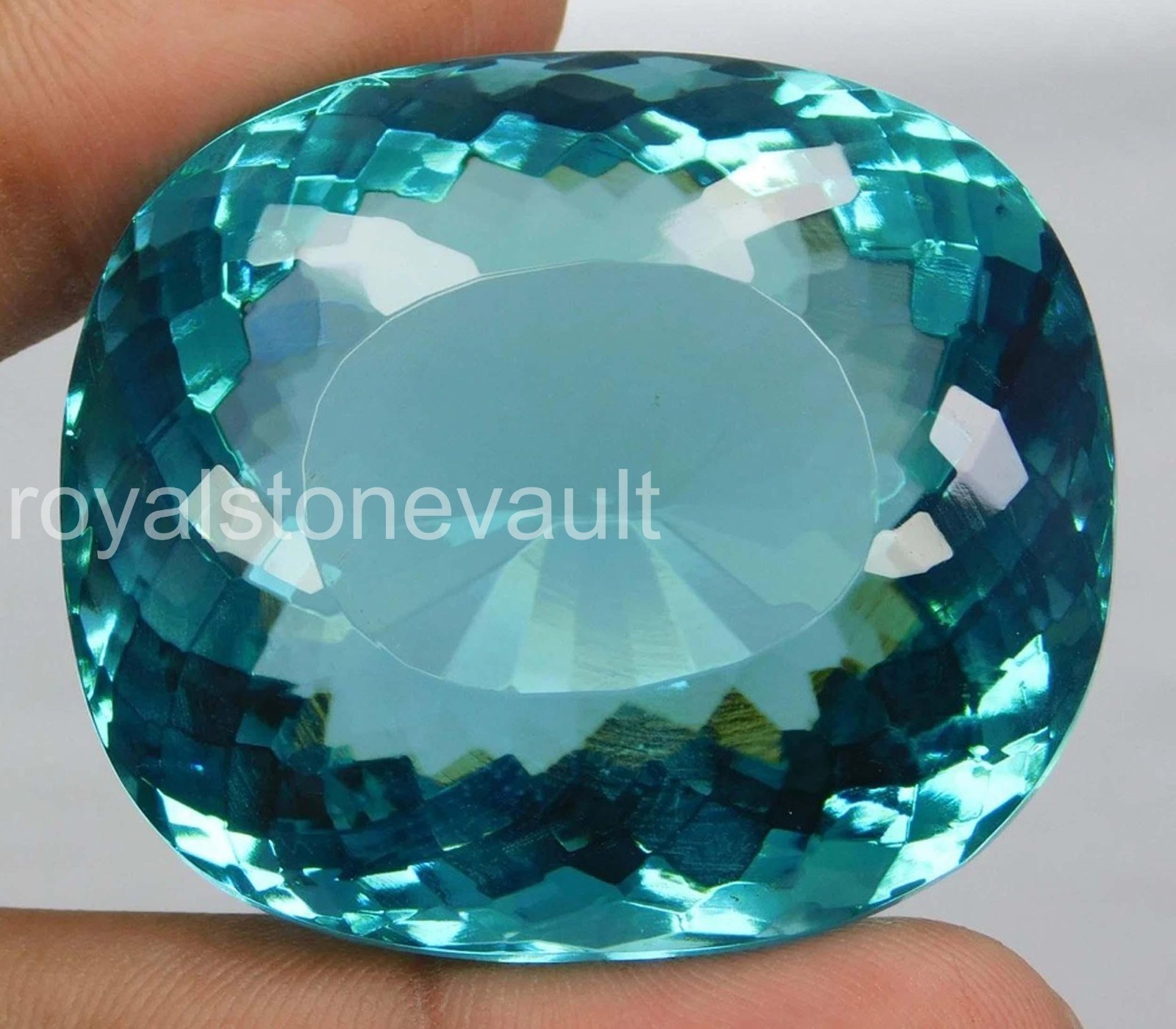 Huge 200 Carat Certified Natural Blue Aquamarine Cushion Cut Gemstone Brazil D25