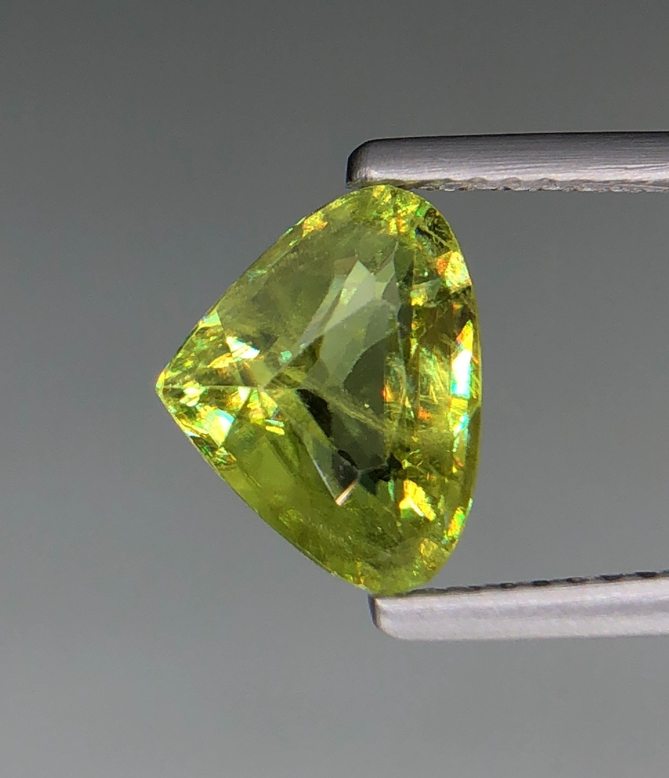 2.49 Ct Natural Faceted Full Fire Sphene / Titanite Heart Cut Loose Gemstone