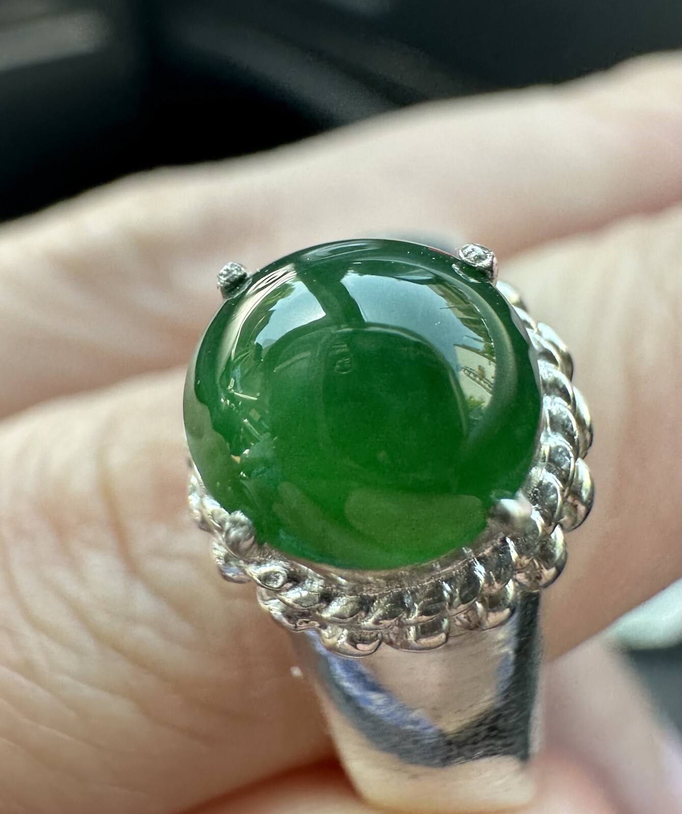 1.39CARET NATURAL BURMA JADEITE JADE TYPE A LOOSE GEMSTONE GREEN COLOR