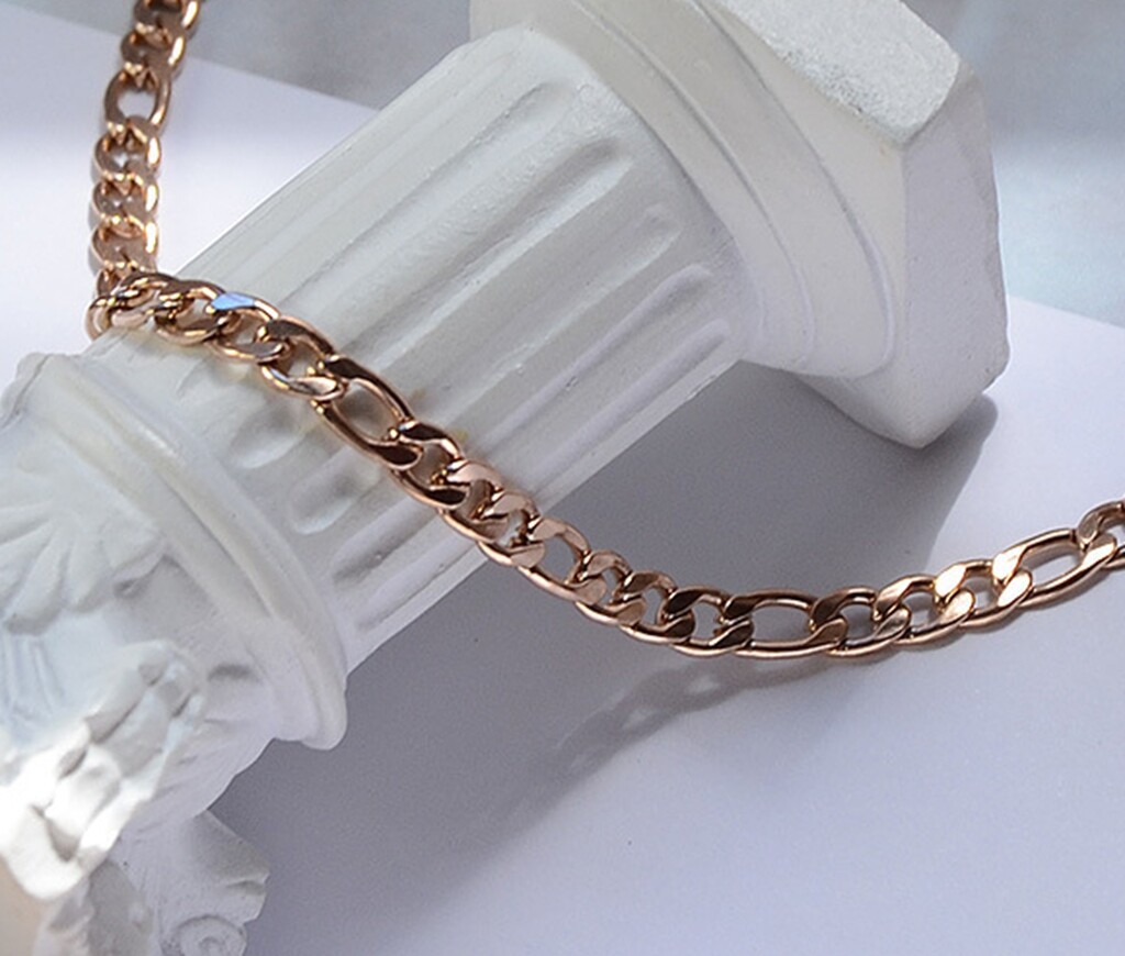 Women Girl Titanium Stainless Steel 3.5 mm Figaro Chain Anklet Bracelet 8-9.75″