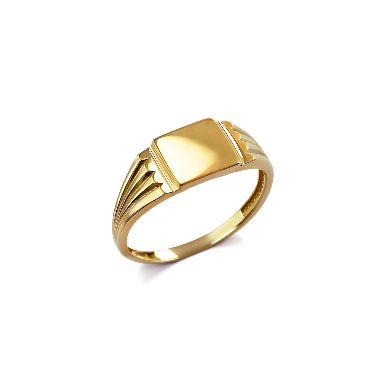 Square Gold Baby Signet Ring | 10k & 14k Yellow, White, Rose Gold | Sizes 1-7