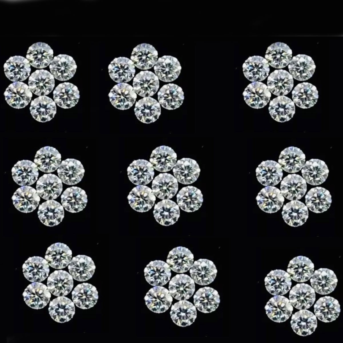 VVS 28 Pcs D Color Loose White Moissanite 2.40mm Round Diamond Cut Wholesale Lot