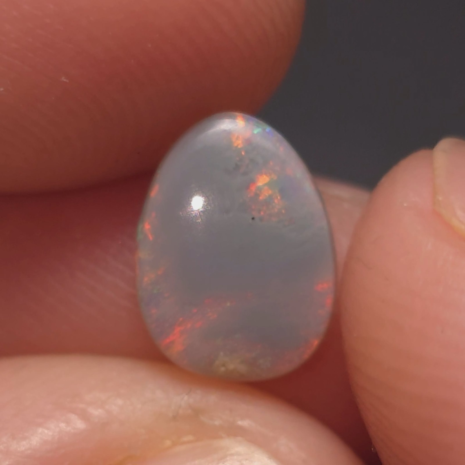 0.8cts Lightning Ridge Opal Freeform 9.4×7.1×2.2mm