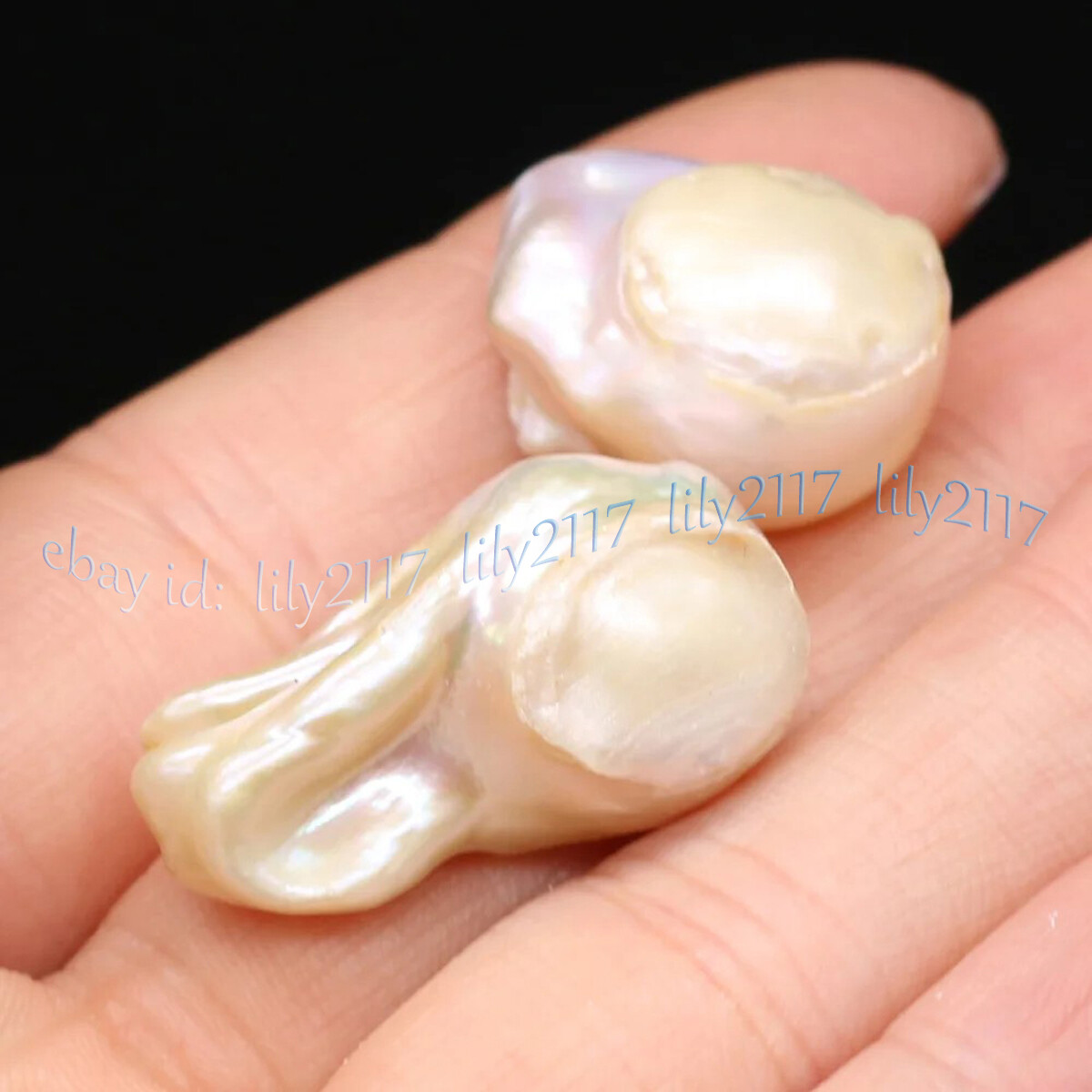 1 pc No Hole 15-30mm Natural Freshwater Baroque Keshi Pearl Loose Beads DIY