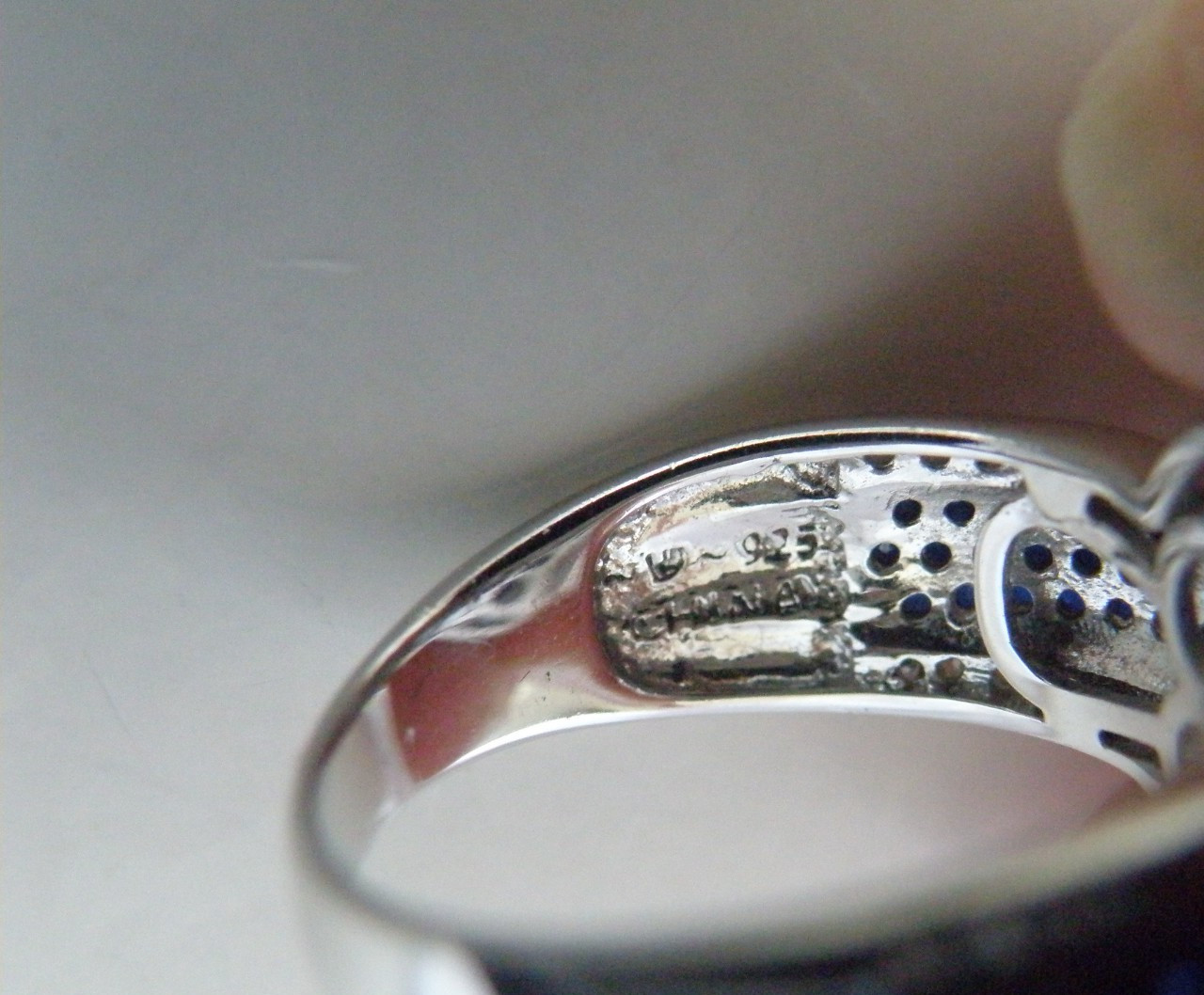 Sterling Silver 925 Lab Created Tanzanite CZ Blue Spinel Halo Ring Size 6