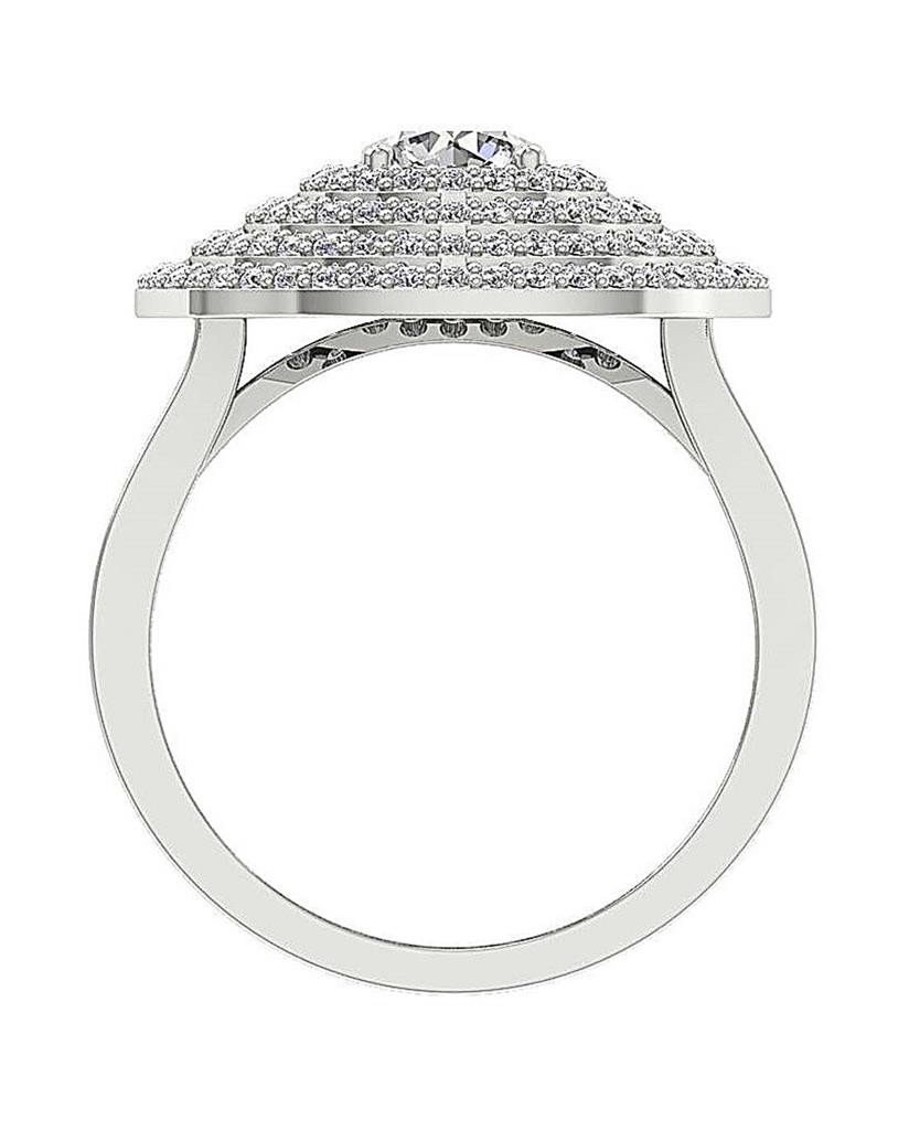 2.00 Ct Right Hand Anniversary Ring Round Cut Diamond 14K Yellow Gold Prong Set