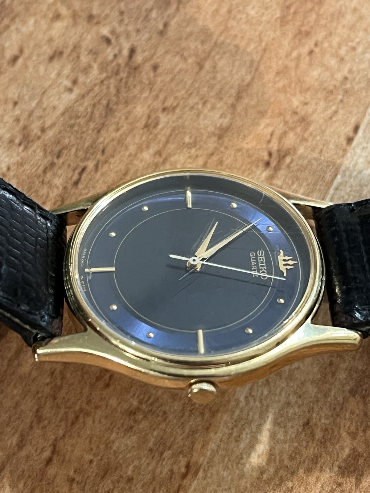 Rare Seiko 2K01-0010 2-Toned Space/Astro Variation Galaxy Ultra Thin Watch READ