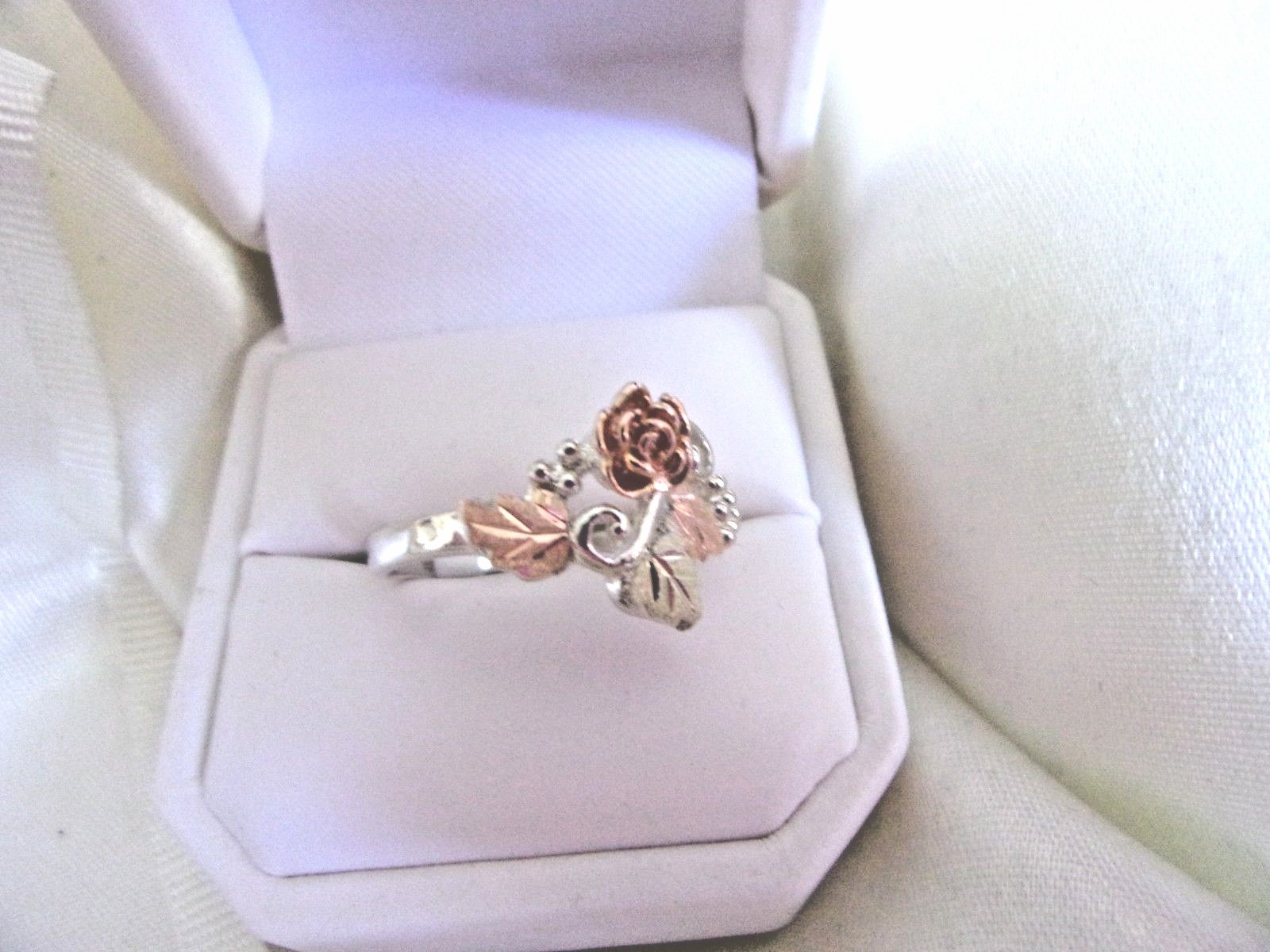 12K BLACK HILLS SOLID GOLD LEAFS Rose Ring Size 6, 9, 10, Only