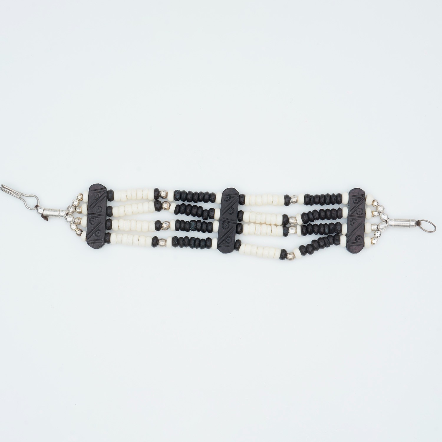 4 row line Buffalo Bone beaded Native American bracelet anklet