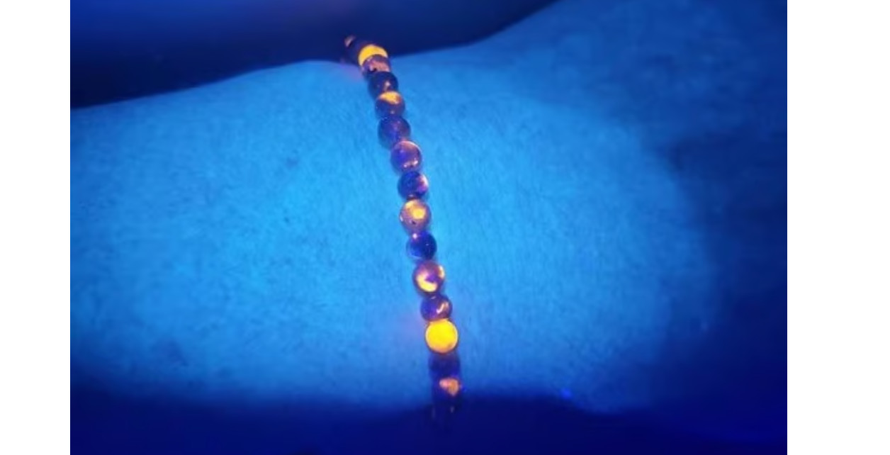 5pcs Yooperlite 4mm Beads UV Reactive Flame Stone Glowing Healing Reiki Bracelet