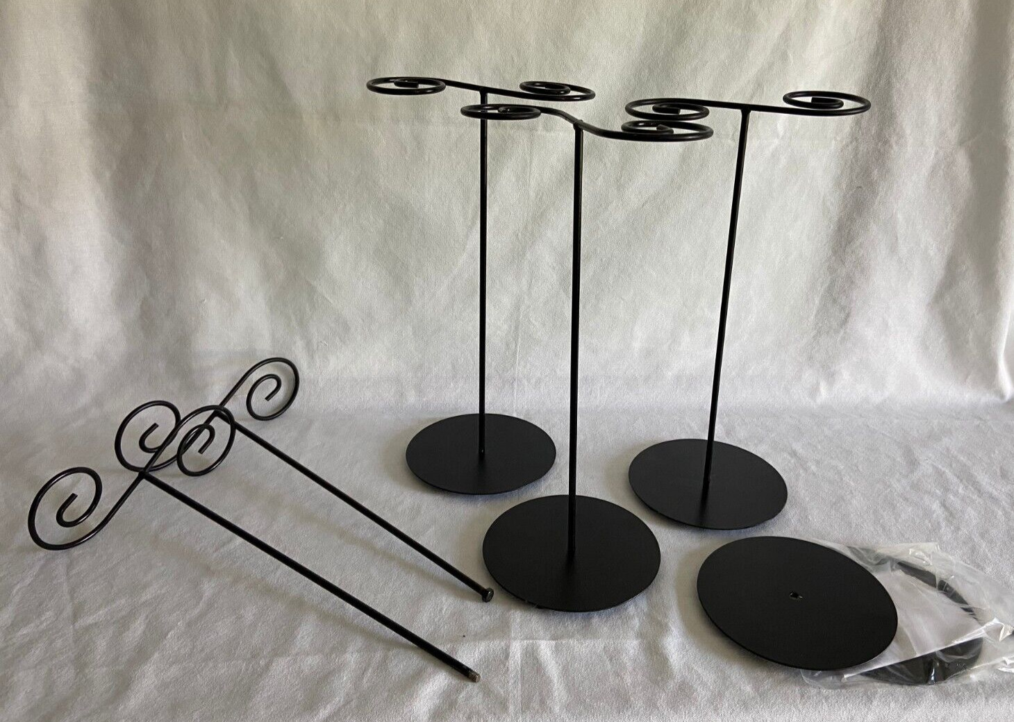 5 Tall Black Metal Wire Countertop Jewelry Display Stand Hanging Necklace 14.5″