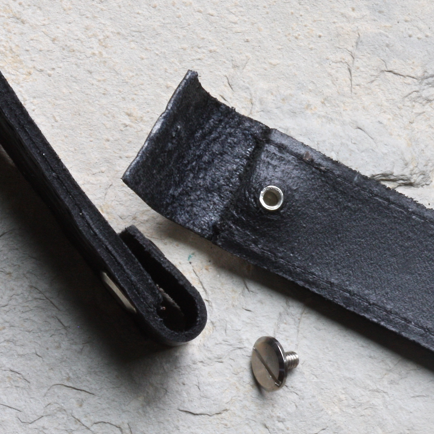 Baby Alligator grain leather AVIATOR 20mm open-end watch band made in UK 4 sold