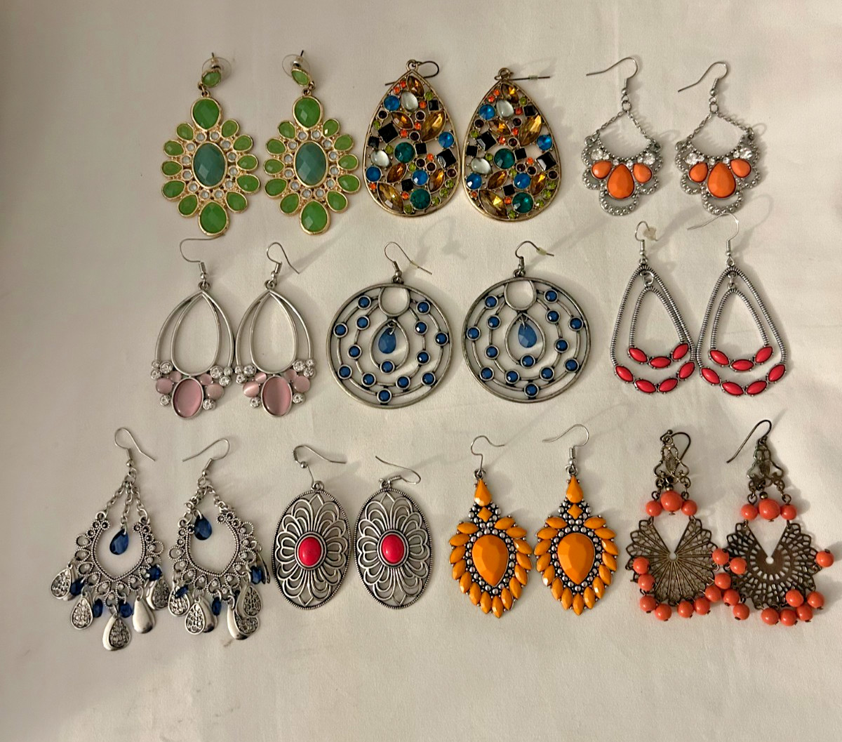 paparazzi Collection Various bohemian Style Dangle drop Multi-color 10 Earrings