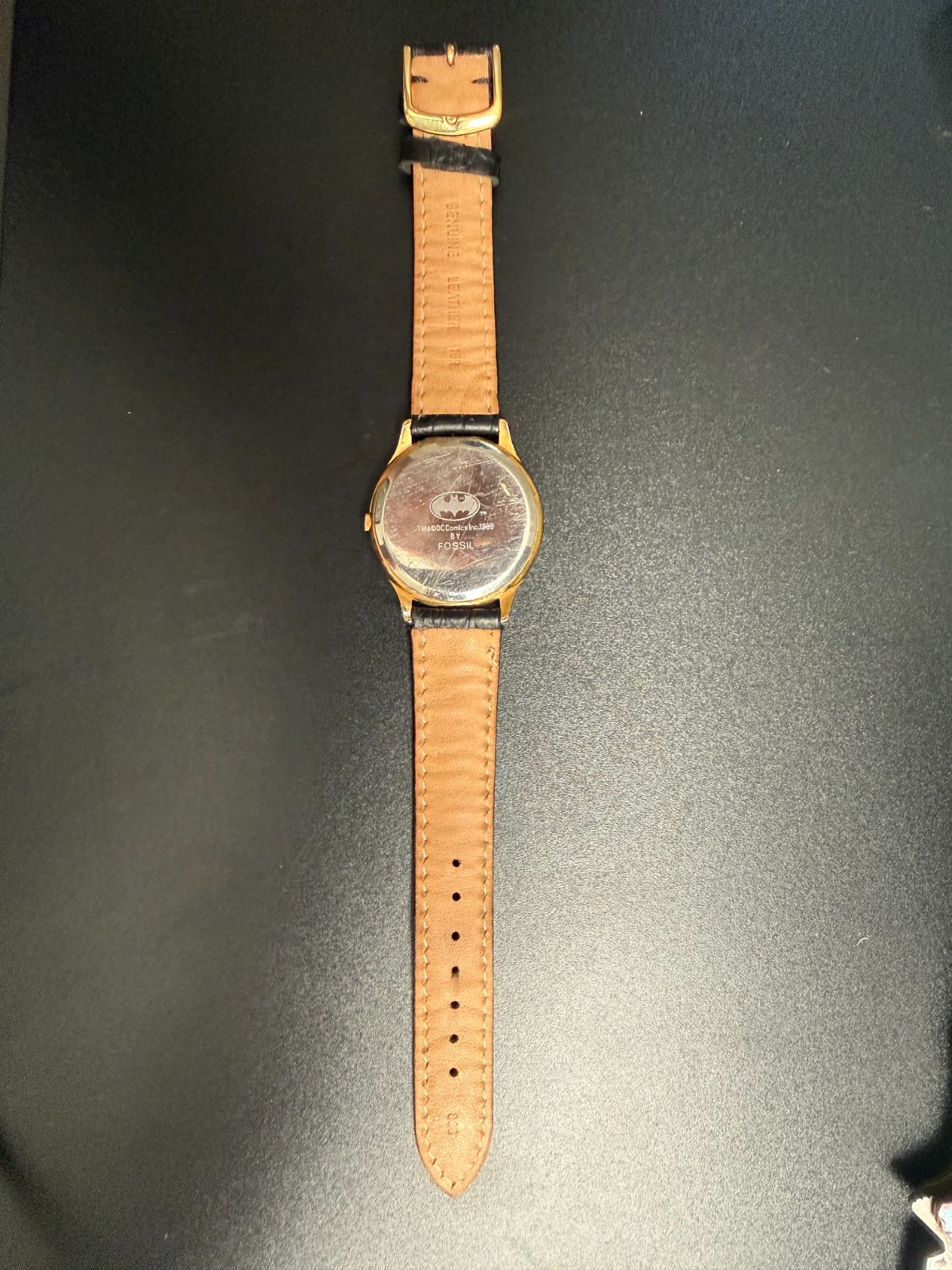 Vintage 1989 Fossil Batman Watch BA-6305 DC Comics RUNNING – New Strap