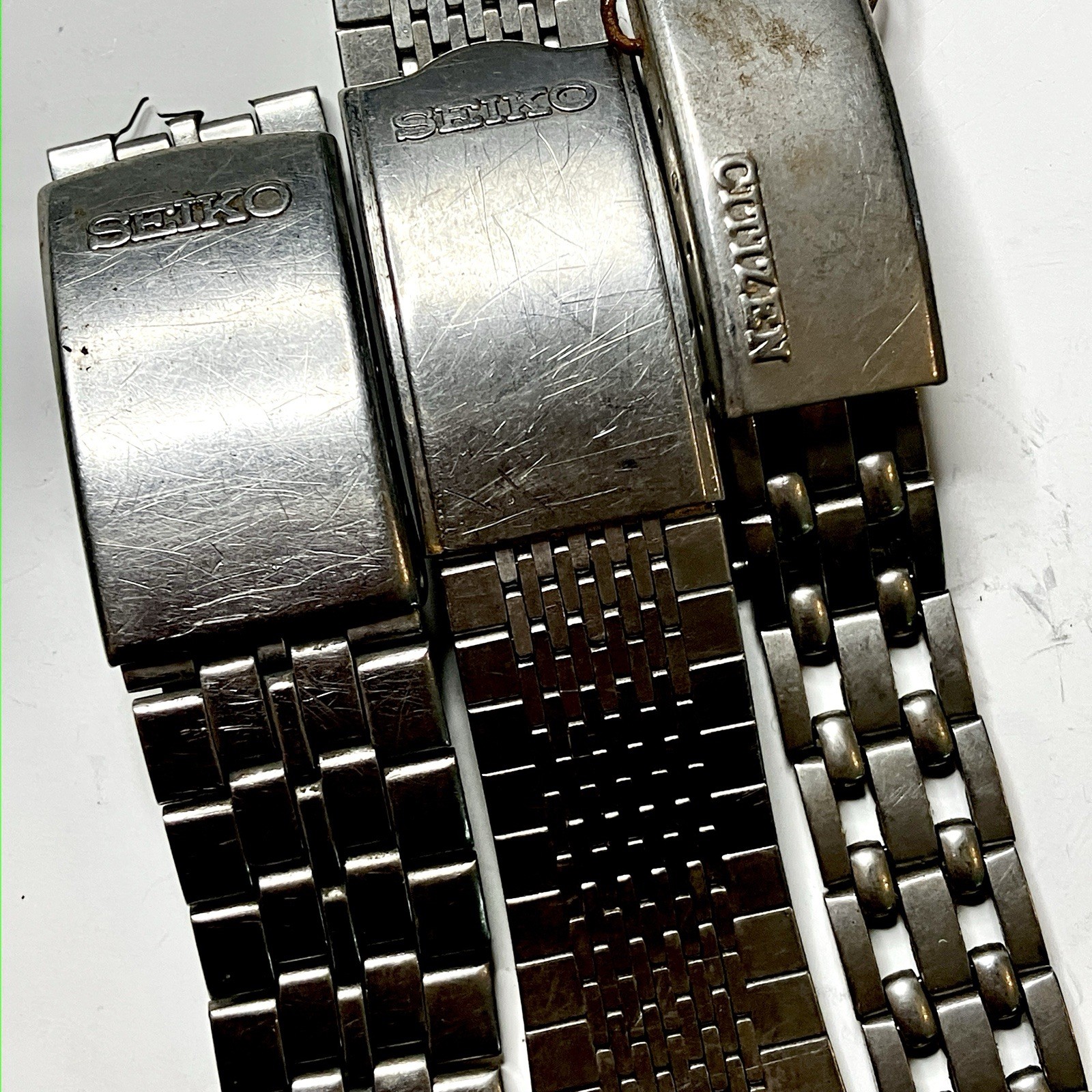 Vintage Seiko Citizen Watch Bracelet Band Lot Parts Repair 12mm 20mm 21.5mm